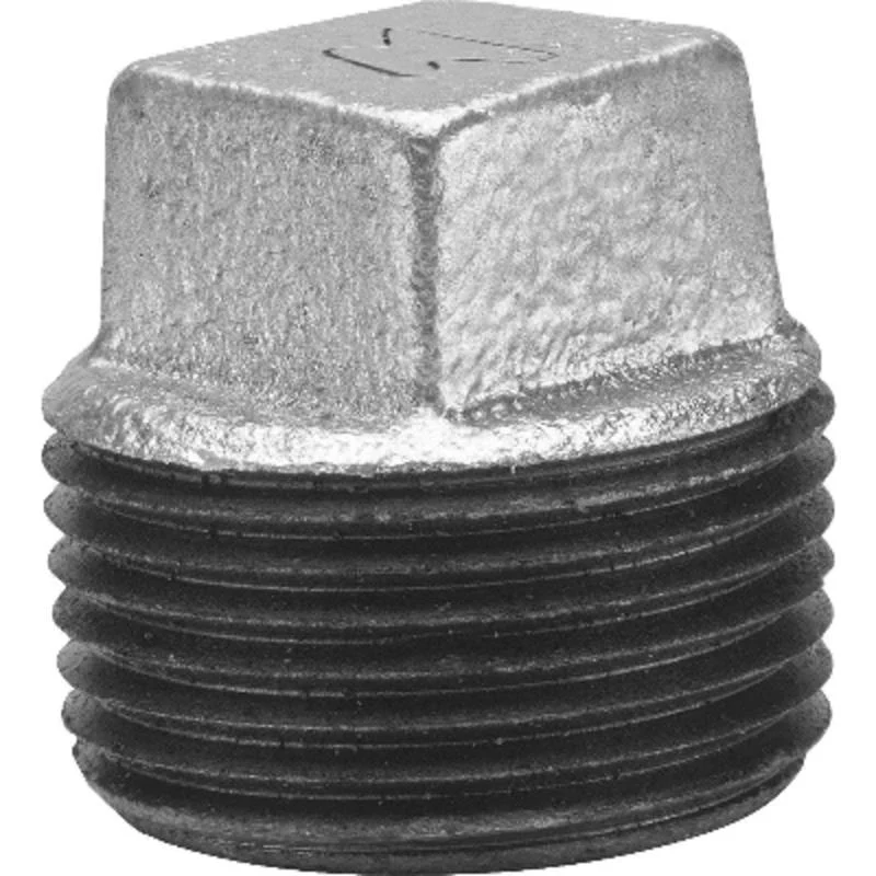 Tapón de cabeza cuadrada de hierro maleable MIP de 3/8 pulg. - Oferta de la semana Anvil