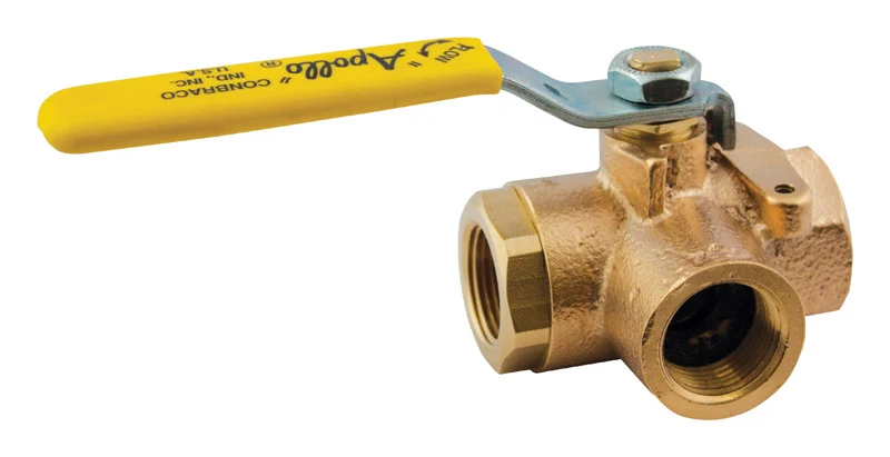 VÁLVULA DE BOLA DE 3 VÍAS 1-1/4"D Apollo
