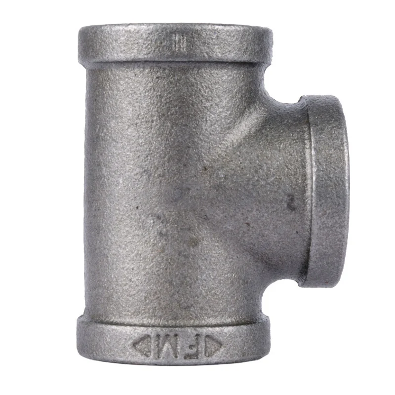 Conector en T de hierro maleable negro FIP de 3 pulg. de STZ Industries, cada uno x conector en T de 3 pulg. de diámetro,...