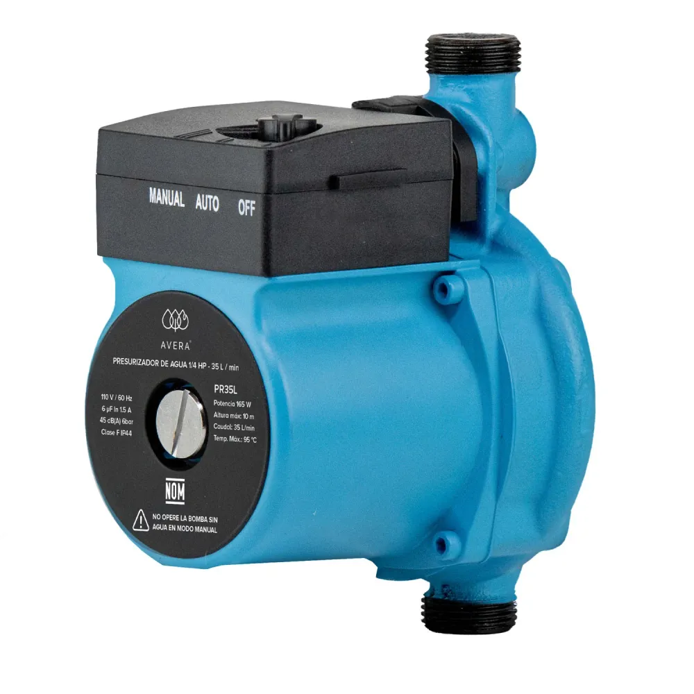 Bomba presurizadora de agua 35 Litros/Minuto 1/4 HP