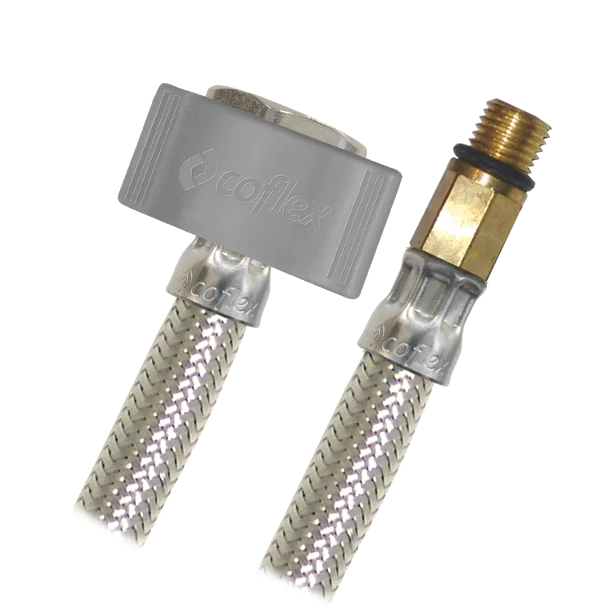 CONECTOR ALIMENTADOR FLEXIBLE COFLEX ACERO LAVABO 3/8UNFX1/2FIP-40CM Casa Ferretera Poniente