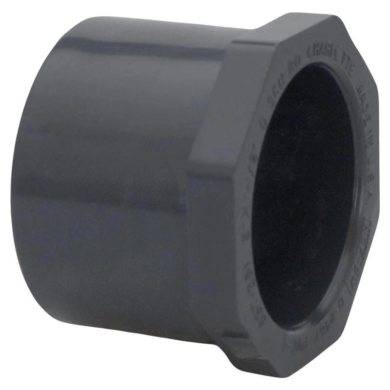 Buje reductor de PVC Charlotte Pipe Schedule 80 de 1-1/2 pulg. de espiga x 3/4 pulg. de deslizamiento D (paquete de 1) - O...