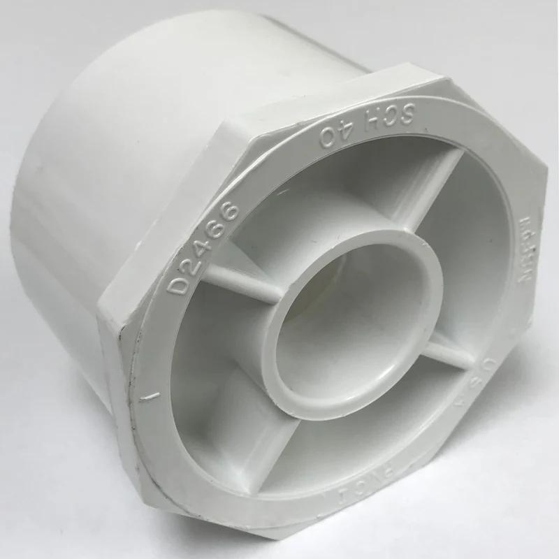 Buje reductor de PVC Charlotte Pipe Schedule 40 de 3 pulg. de deslizamiento x 1 pulg. de deslizamiento (paquete de 1) - Of...