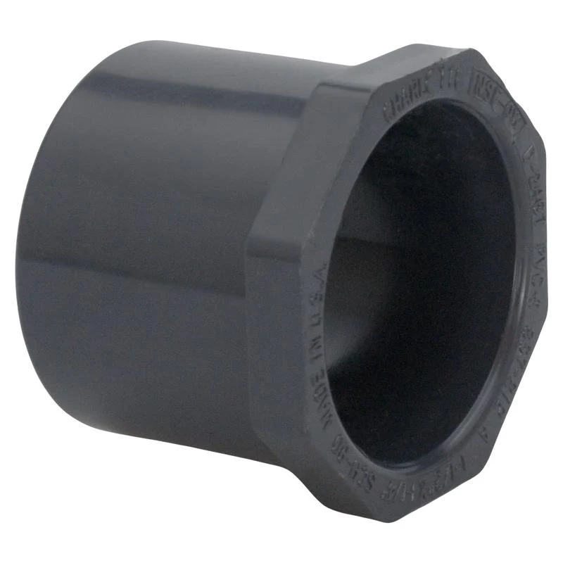 Buje reductor de PVC Charlotte Pipe Schedule 80 de 1-1/4 pulg. de espiga x 3/4 pulg. de deslizamiento D (paquete de 1) - O...