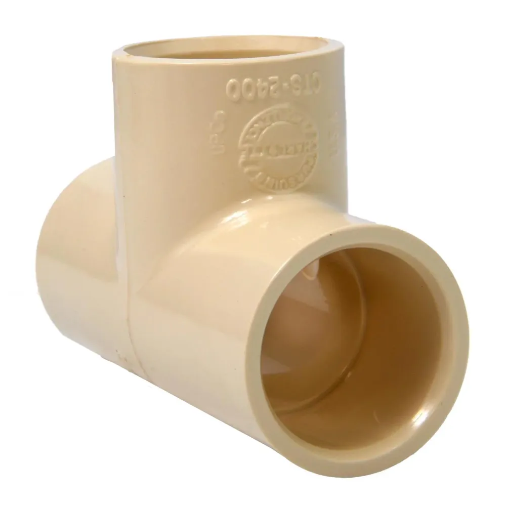 Charlotte Pipe FlowGuard - Tee CPVC deslizante de 3/4 pulg. x 3/4 pulg. con conexión en D, paquete de 10