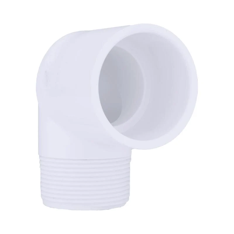 Codo de calle de PVC de 90 grados Charlotte Pipe Schedule 40 de 1-1/2 pulg. de conexión x 1-1/2 pulg. de diámetro MPT (paq...