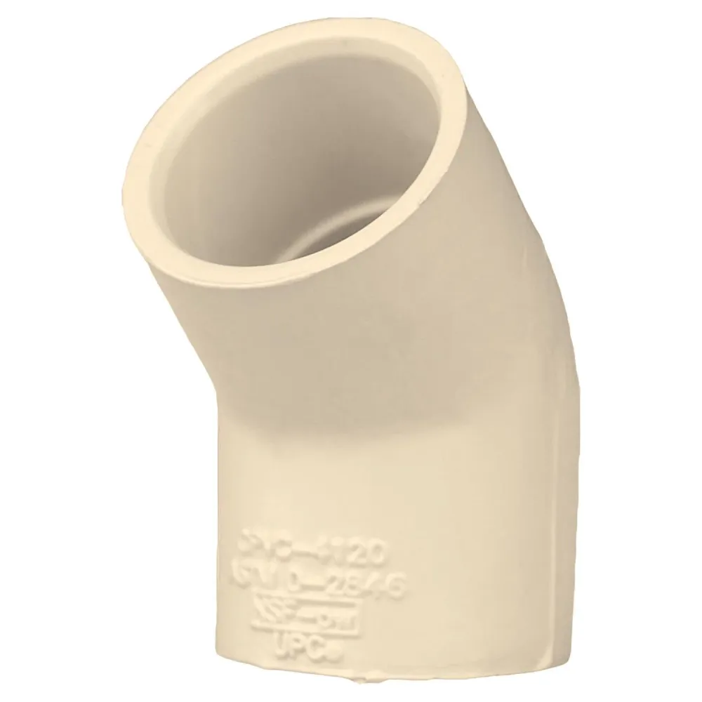 Codo de 45º de CPVC de 3/4" 50607 de Genova Products (paquete de 20) Charlotte Pipe