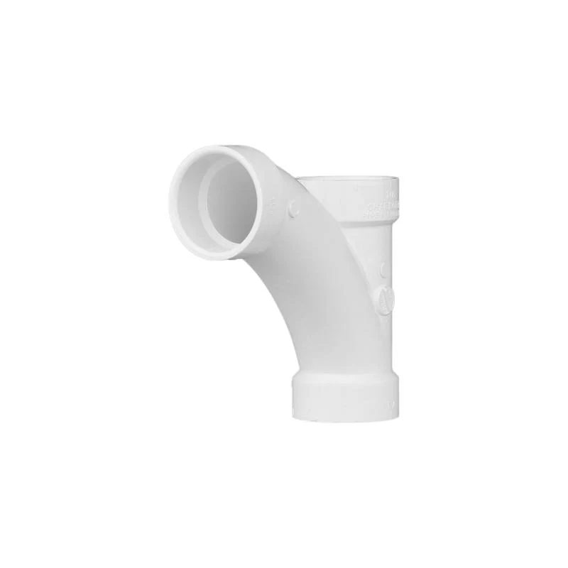 Tuberí Charlotte Schedule 40, conector en Y de PVC de 1-1/2 pulg. con eje de 1-1/2 pulg. y conector en D de 1-1/2 pulg., p...
