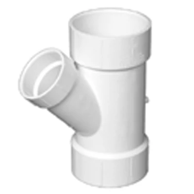 Tuberí Charlotte Schedule 40, conector en Y reductor de PVC de 4" de diámetro x 2" de diámetro (paquete de 1) - Oferta de...