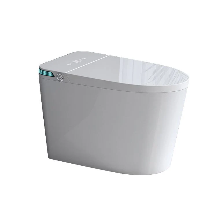 Asiento de bidé alargado para inodoro electrónico blanco contemporáneo de 19,6" H Clearhalo