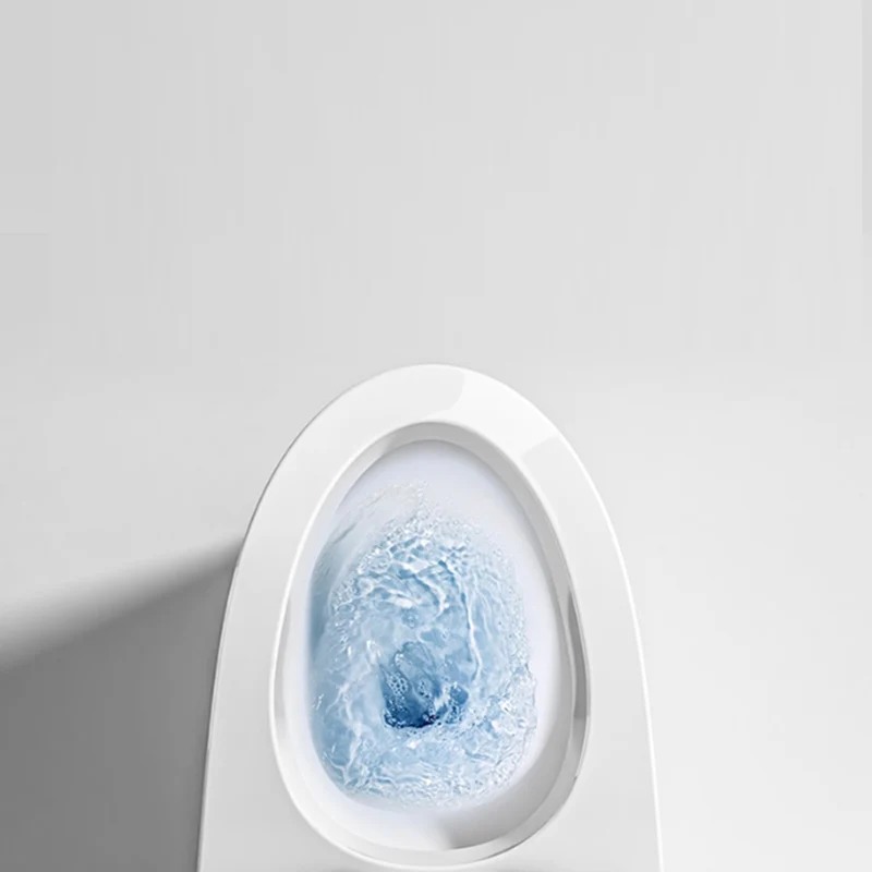 Asiento de inodoro blanco moderno para montaje en suelo, inodoro incluido para baño Clearhalo