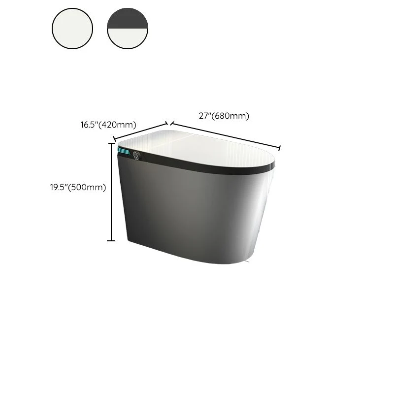 Asiento de inodoro con bidé inteligente todo en uno alargado con agua caliente ilimitada Clearhalo