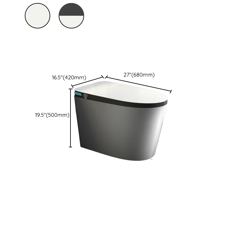 Asiento de inodoro con bidé inteligente todo en uno alargado con agua caliente ilimitada Clearhalo