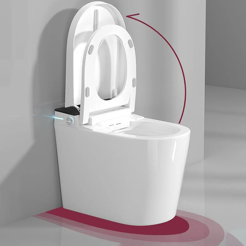 Asiento de inodoro inteligente todo en uno blanco con control remoto inalámbrico Clearhalo