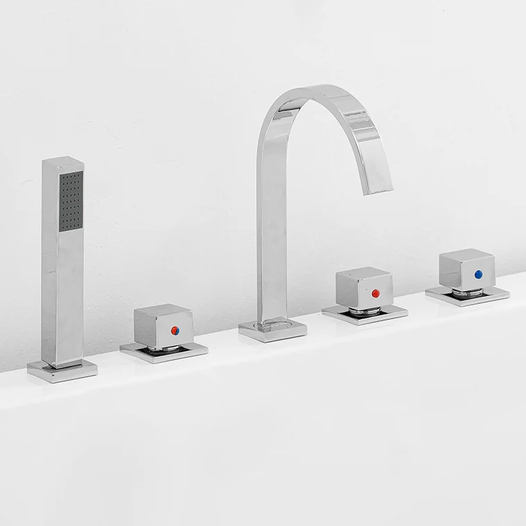 Bañera acrílica independiente, bañera moderna rectangular blanca de inmersión acrílica Clearhalo