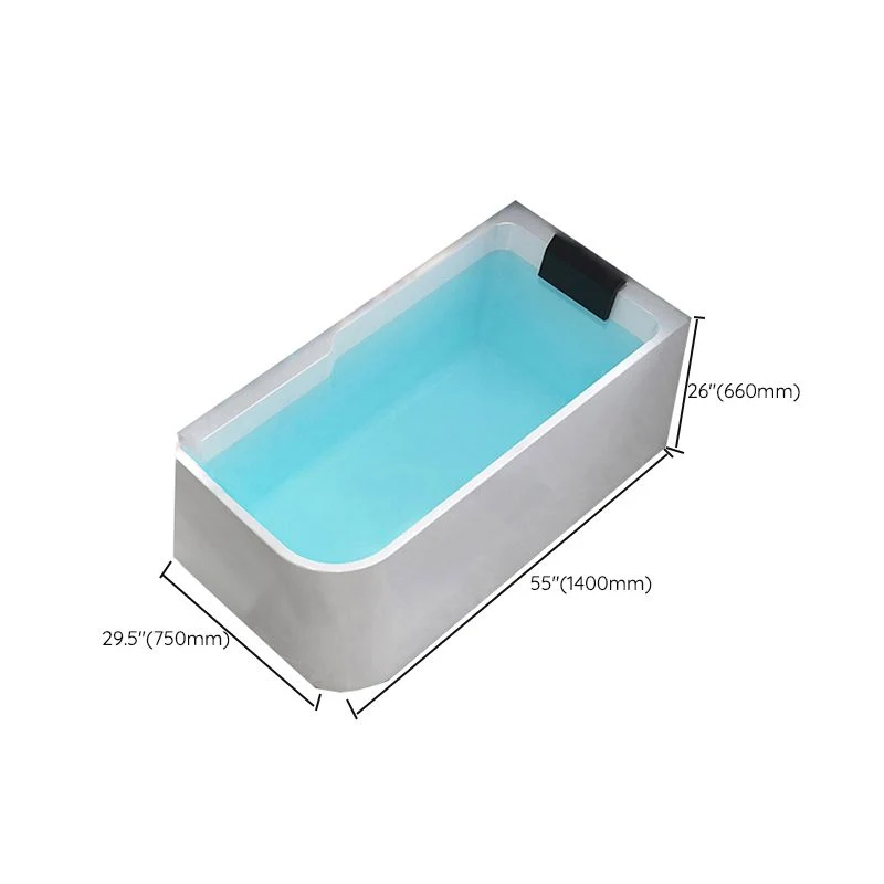 Bañera acrílica moderna de remojo/bañera de hidromasaje Rectángulo de nuevo la bañera de pared Clearhalo