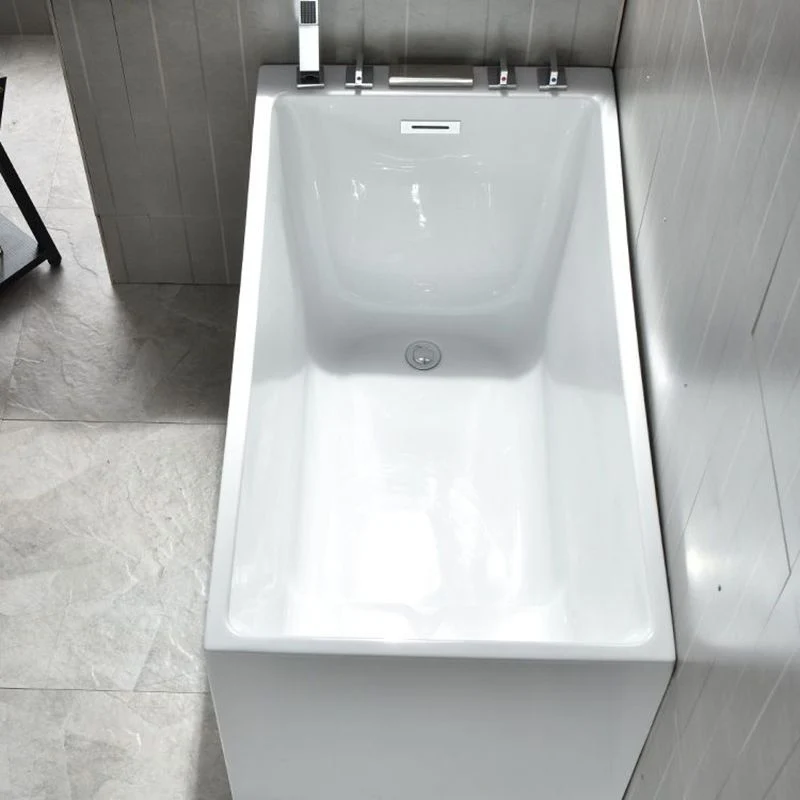 Bañera de acrílico Bañera rectangular con acabado antiguo (estante no incluido) Clearhalo