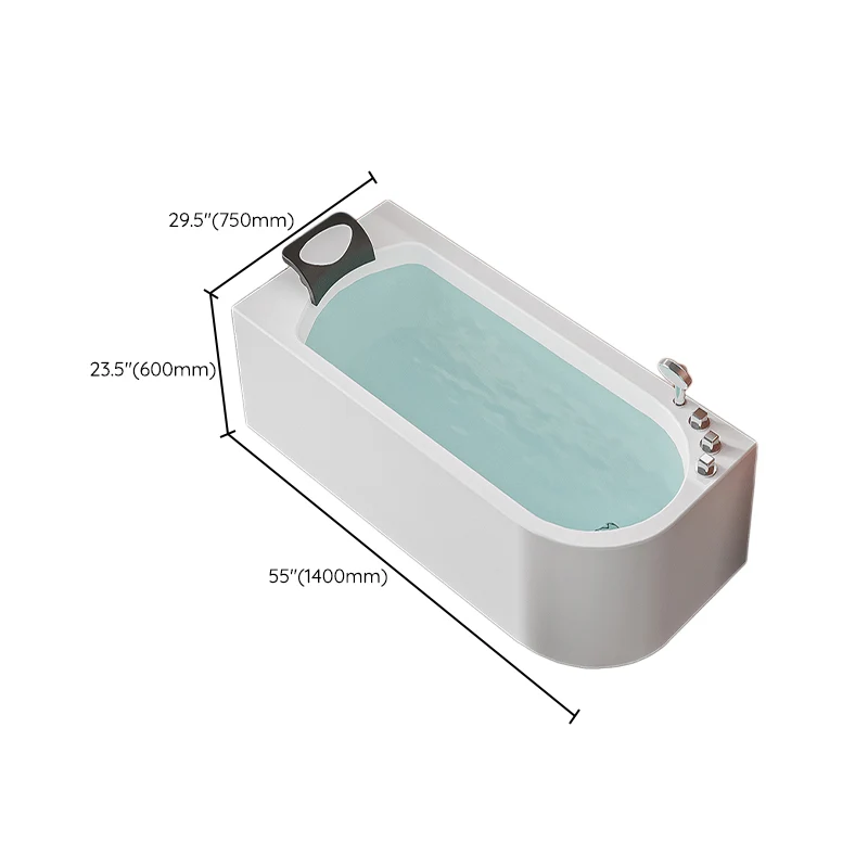 Bañera de acrílico con acabado antiguo, rectangular, de espaldas la pared Clearhalo