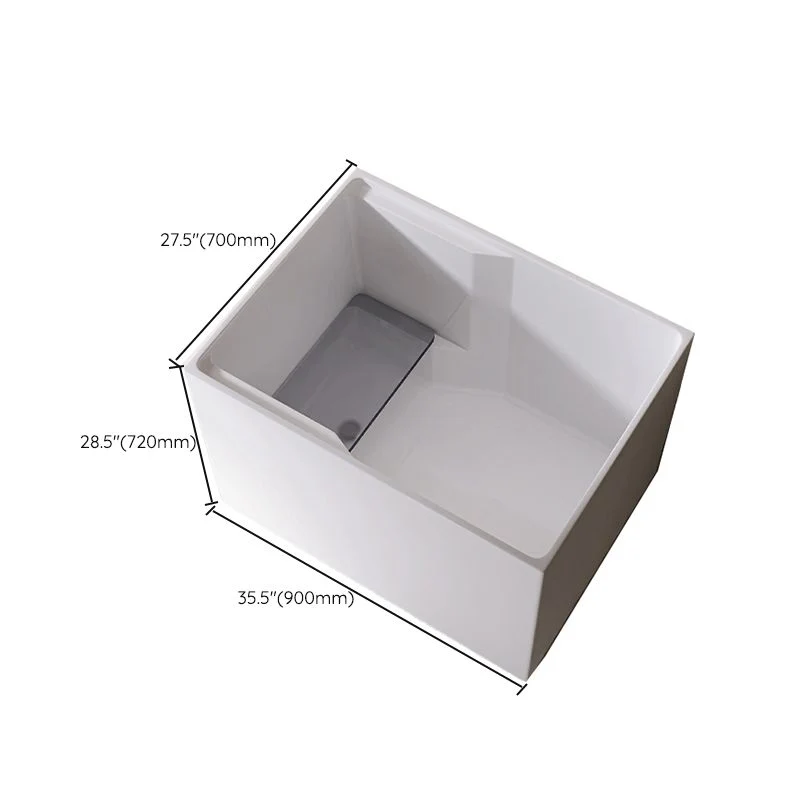 Bañera de acrílico de estilo moderno, bañera rectangular de nuevo la pared Clearhalo