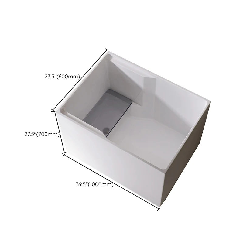 Bañera de acrílico de estilo moderno, bañera rectangular de nuevo la pared Clearhalo