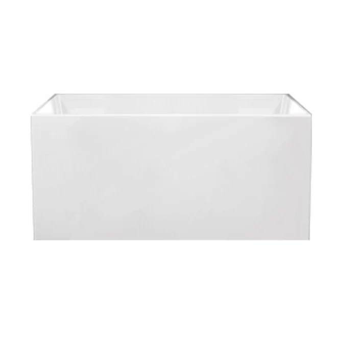 Bañera de acrílico de inmersión rectangular, acabado antiguo, baño de espaldas la pared Clearhalo