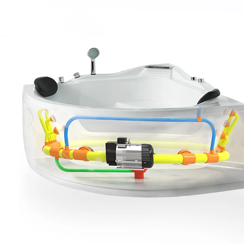 Bañera de baño moderna de forma libre con bañera de drenaje Clearhalo