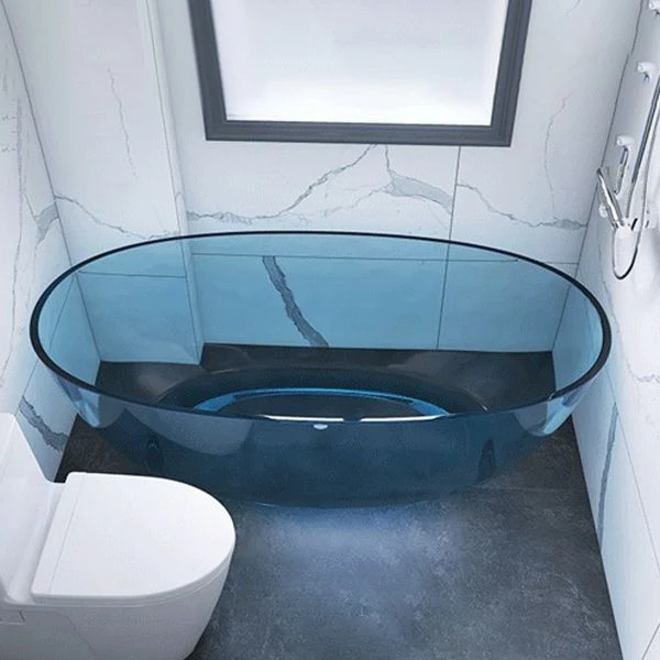 Bañera colorida ovalada moderna, bañera independiente para el hogar Rojo Clearhalo