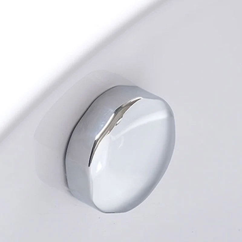 Bañera independiente de estilo moderno, bañera de acrílico en color blanco Clearhalo