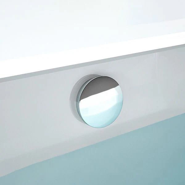 Bañera de inmersión acrílica rectangular con acabado antiguo, bañera de pared Clearhalo