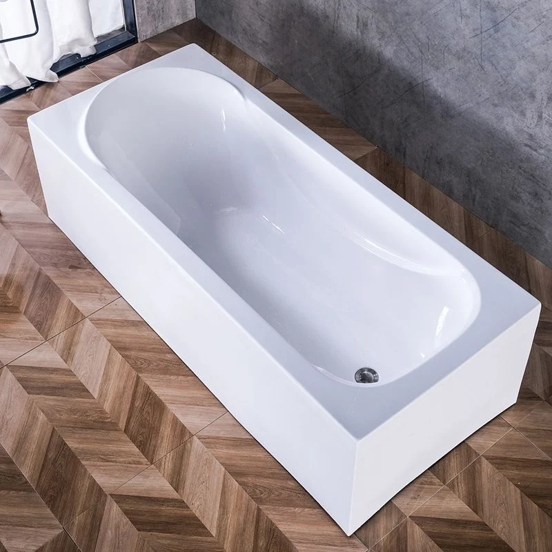 Bañera de inmersión, bañera rectangular de acrílico con acabado antiguo, de espaldas la pared Verde Clearhalo