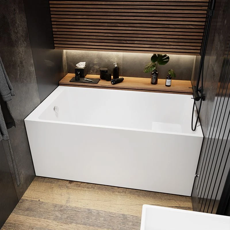 Bañera de inmersión Bañera rectangular con acabado antiguo empotrada la pared Clearhalo