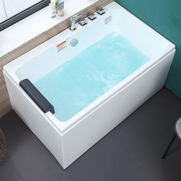 Bañera de inmersión Baño rectangular adosado pared con acabado antiguo Clearhalo