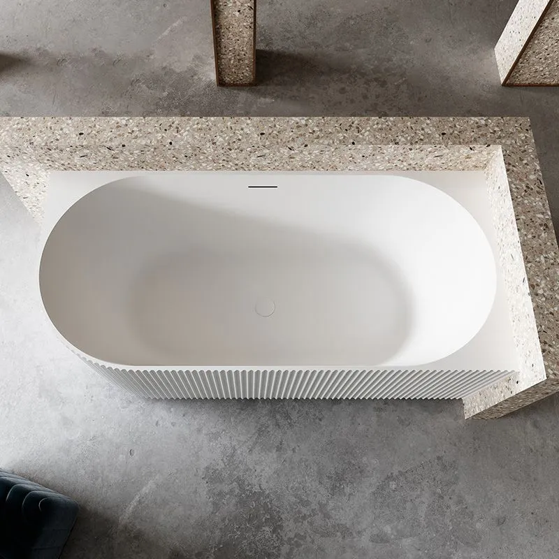 Bañera de inmersión con acabado antiguo, bañera moderna de esquina con pared trasera Clearhalo
