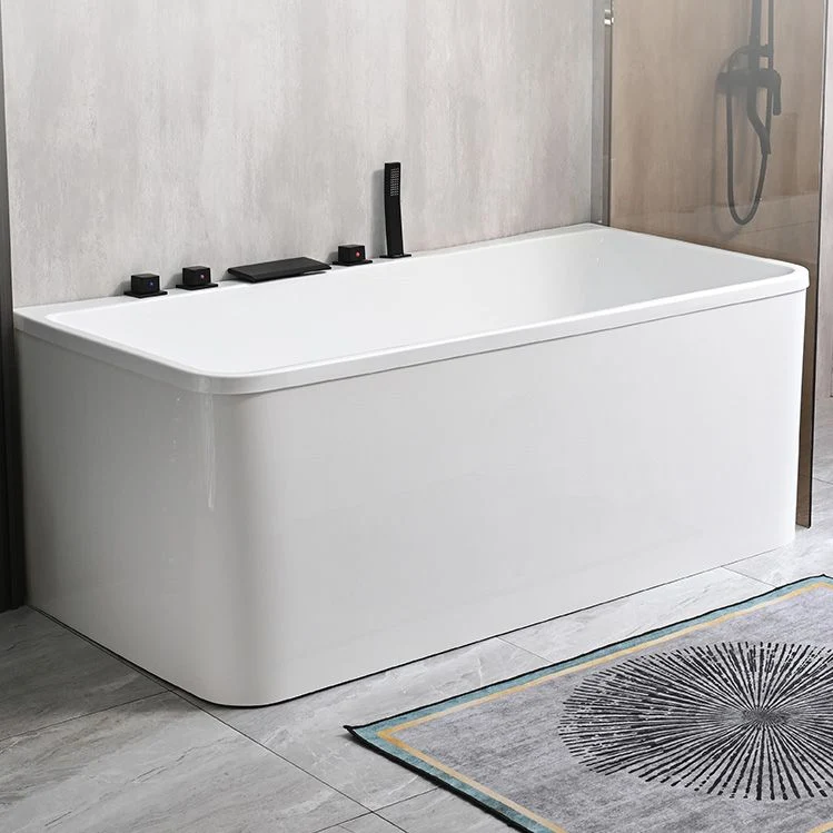 Bañera de inmersión de pared, bañera rectangular moderna con acabado antiguo Clearhalo