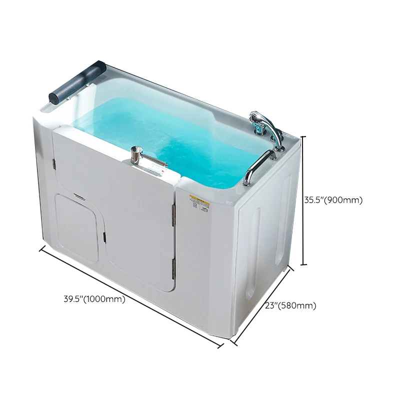 Bañera de inmersión/aire/bañera de hidromasaje, bañera rectangular acrílica de espalda pared Clearhalo