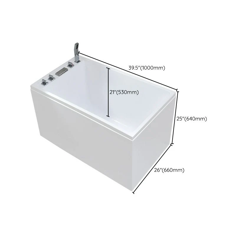 Bañera moderna empotrada la pared Bañera rectangular con acabado antiguo Clearhalo