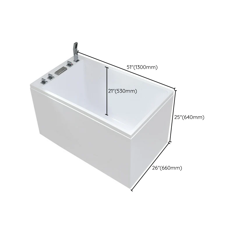 Bañera moderna empotrada la pared Bañera rectangular con acabado antiguo Clearhalo