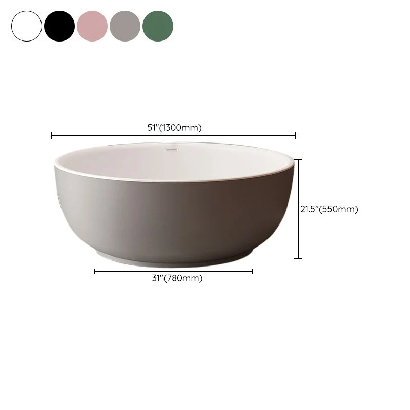 Bañera moderna independiente con acabado antiguo redondo Blanco Clearhalo