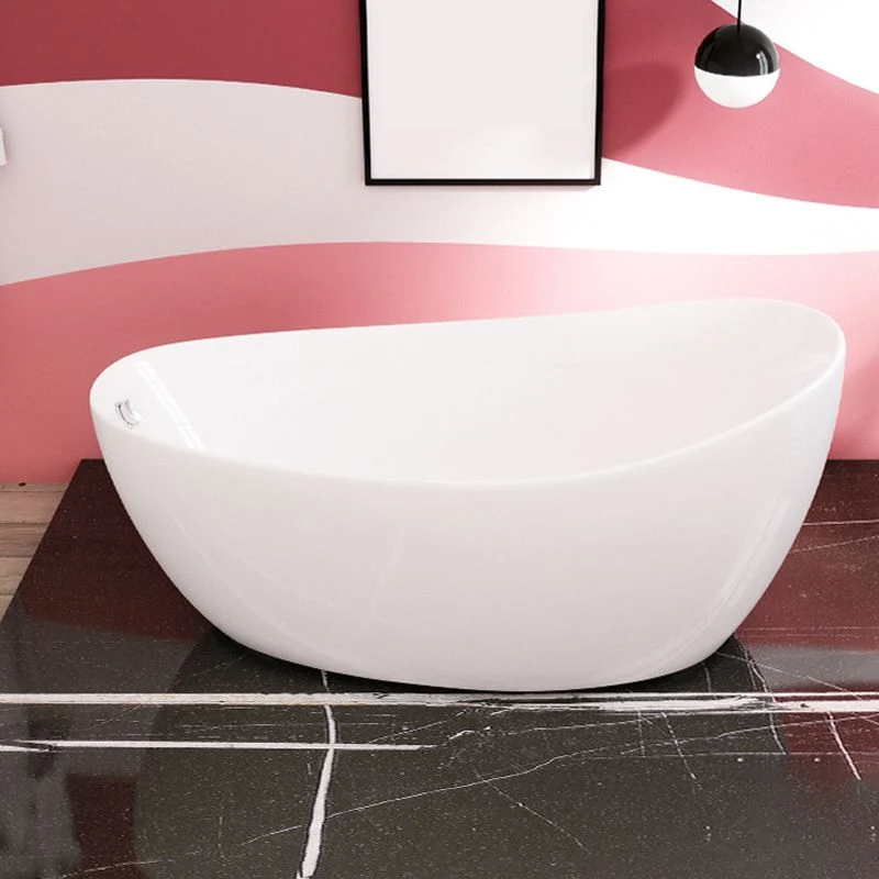 Bañera ovalada de acrílico para baño Bañera independiente de inmersión moderna Clearhalo