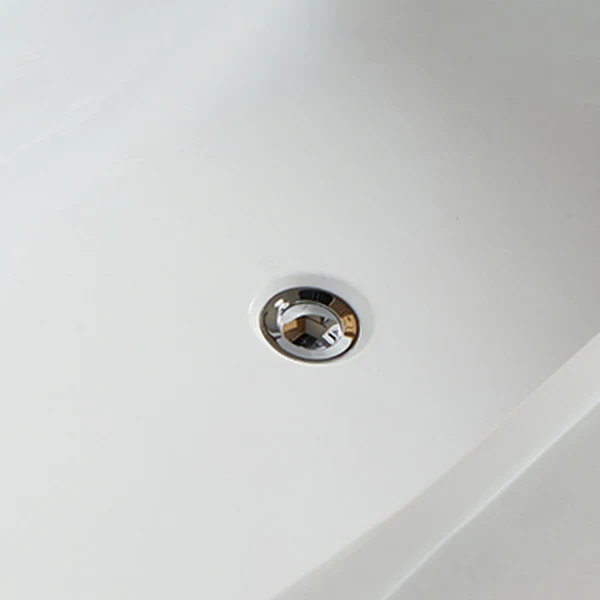 Bañera ovalada con acabado antiguo, bañera de inmersión moderna independiente Clearhalo