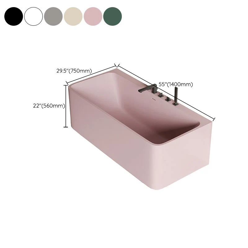 Bañera de piedra moderna, rectangular, de espaldas la pared, con grifo Blanco Clearhalo