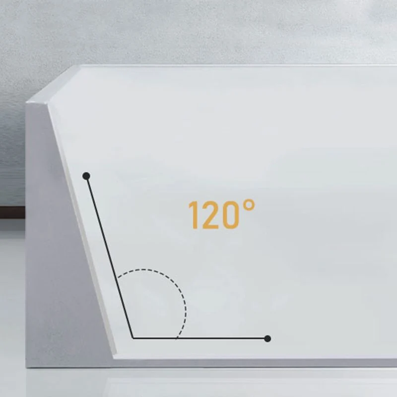Bañera rectangular de acrílico Bañera empotrada blanca contemporánea Clearhalo