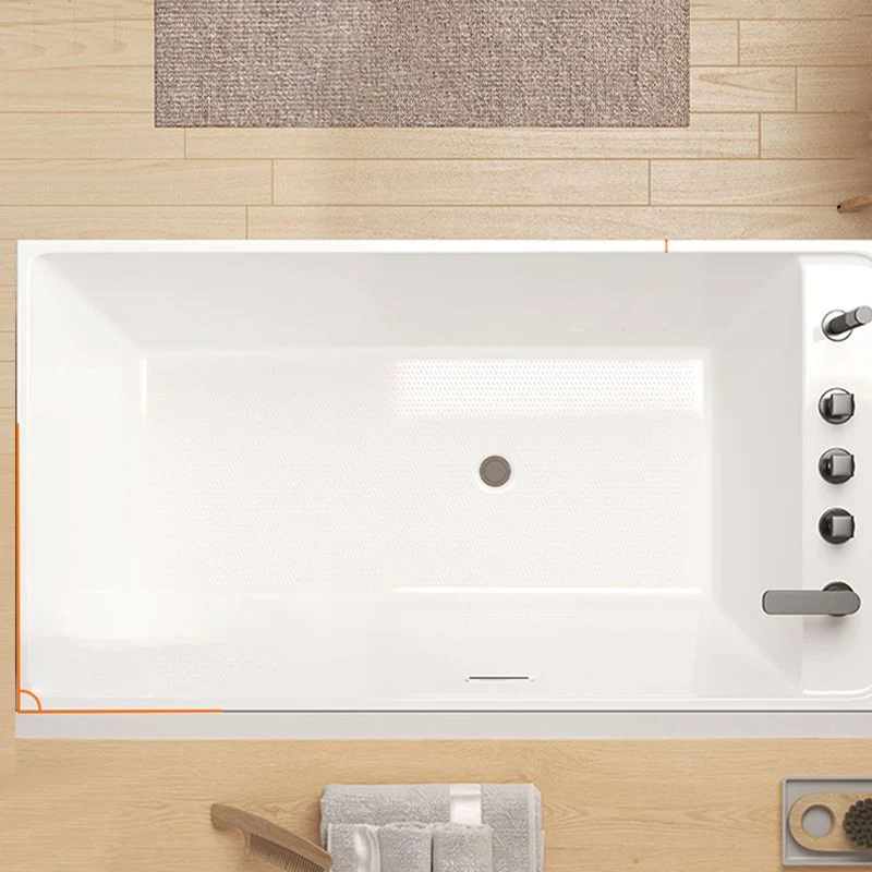 Bañera rectangular Bañera de acrílico independiente con grifo Clearhalo