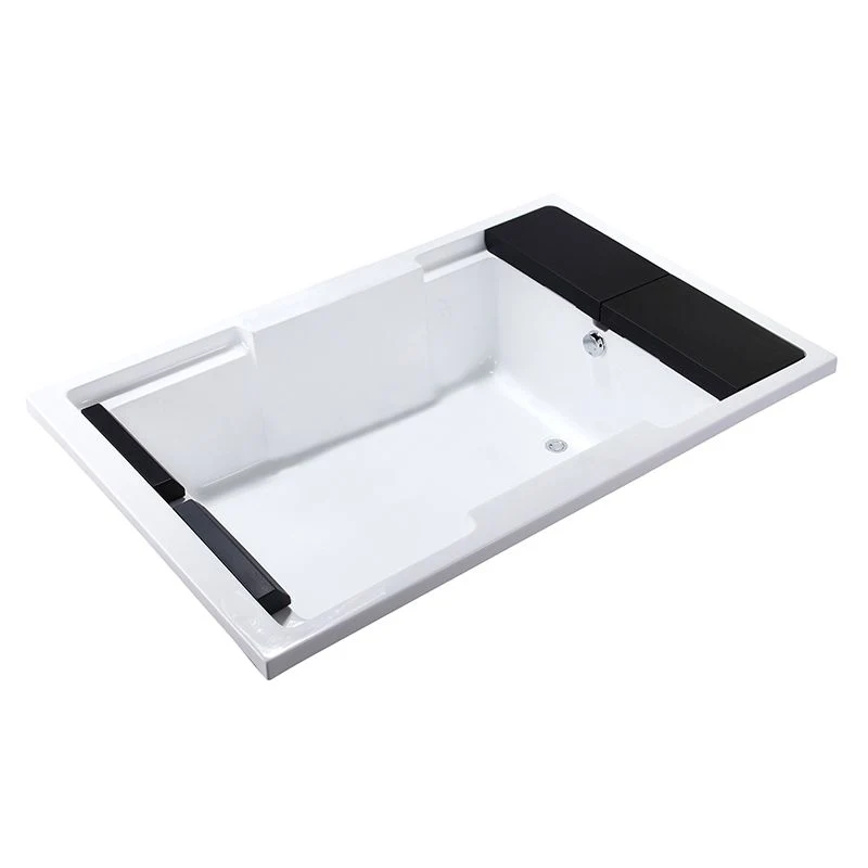 Bañera rectangular blanca de inmersión acrílica moderna Clearhalo