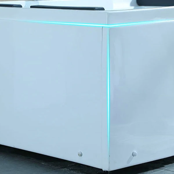 Bañera rectangular de estilo moderno, bañera empotrada de acrílico Clearhalo
