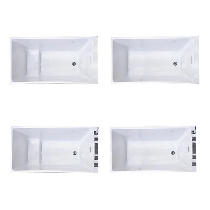 Bañera rectangular de fondo plano Acabado antiguo De nuevo la pared Bañera moderna Clearhalo