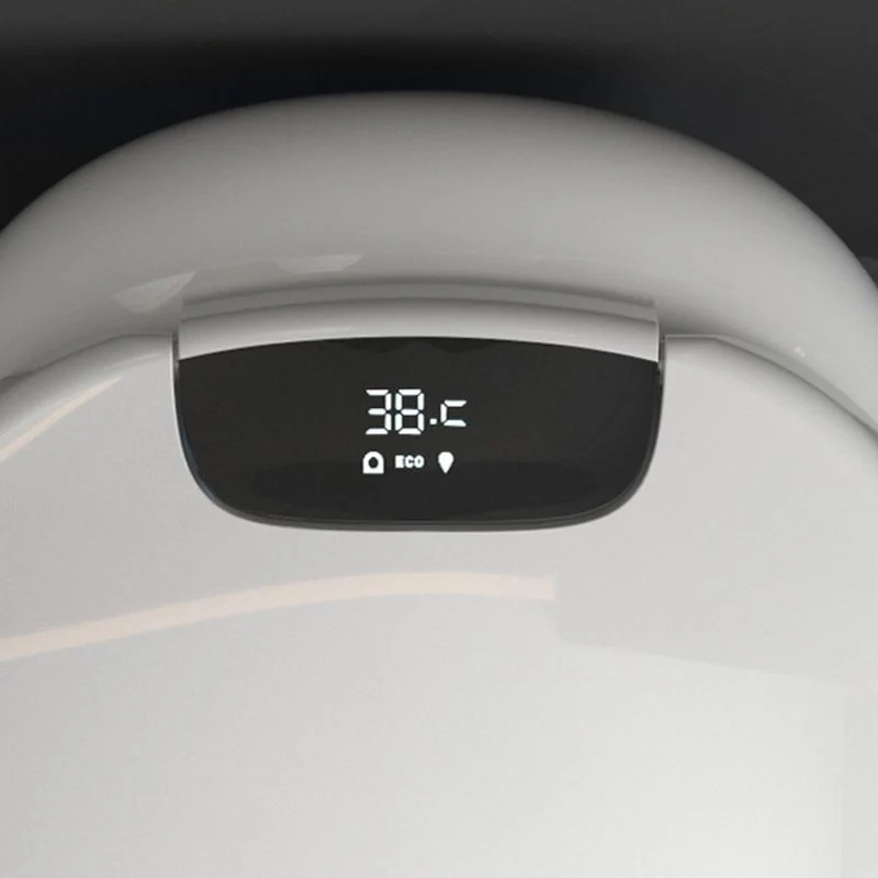 Bidé alargado blanco resistente las manchas para montaje en suelo con control de temperatura Clearhalo
