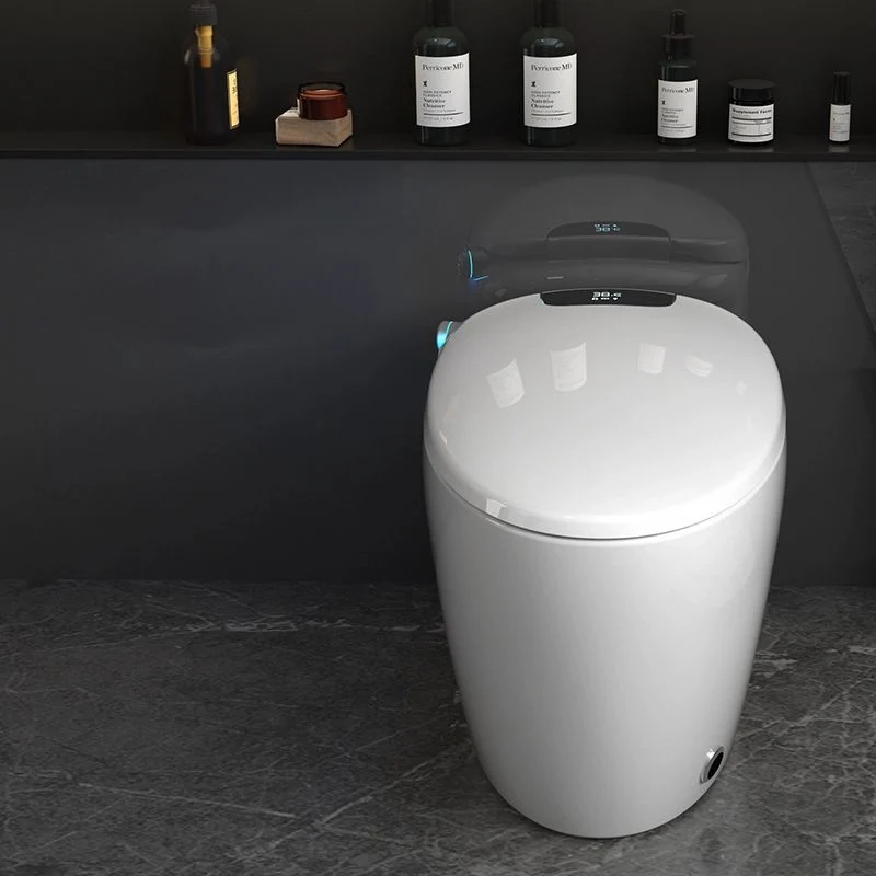 Bidé alargado blanco resistente las manchas para montaje en suelo con control de temperatura Clearhalo