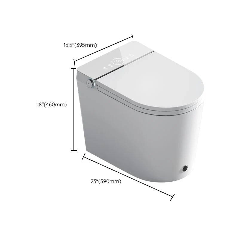 Bidé alargado de pie resistente las manchas con asiento calefactable y secador de aire caliente Clearhalo