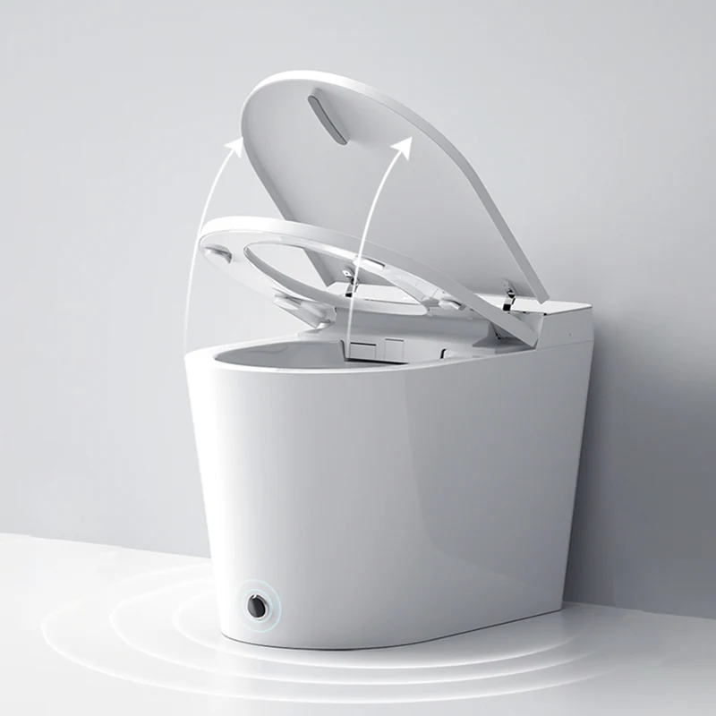 Bidé alargado de pie resistente las manchas con asiento calefactable y secador de aire caliente Clearhalo